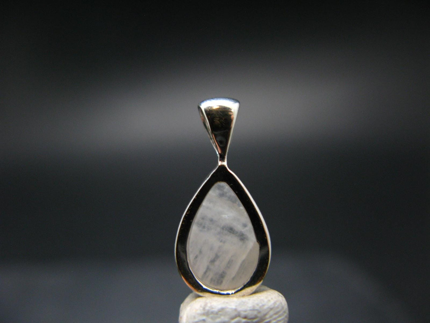Raw Rare Natrolite Crystal Silver Pendant From Russia - 0.7" - 1.32 Grams