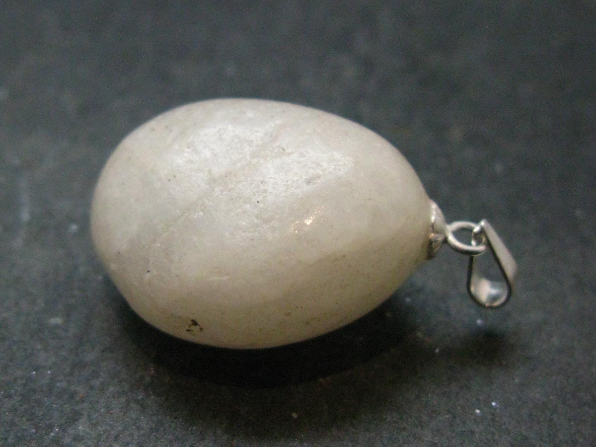 Very Rare White Cryolite 925 Silver Pendant from Greenland - 1.2" - 8.66 Grams