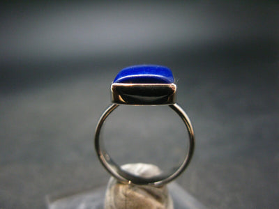 Lapis Lazuli Silver Ring From Afghanistan - 4.9 Grams - Size 6