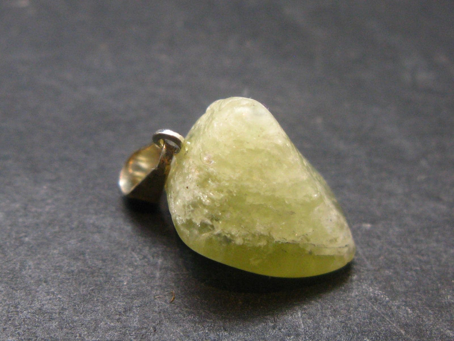 Brazilianite Crystal Silver Pendant From Brazil - 0.8" - 2.1 Grams