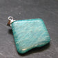 Rare Amazonite Silver Pendant From Russia - 1.1"