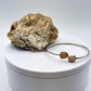 Raw Herderite Open Bangle – Natural Crystal Sterling Silver Cuff Bracelet - Weight 4.70 g