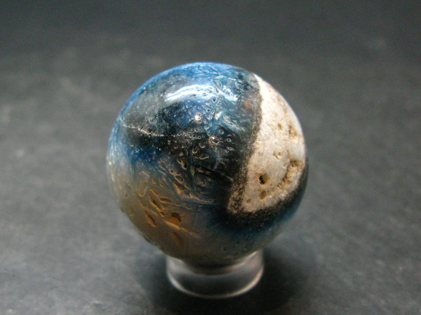 Blue Ice Glacierite Sphere from Indonesia - 1.2" - 38.07 Grams