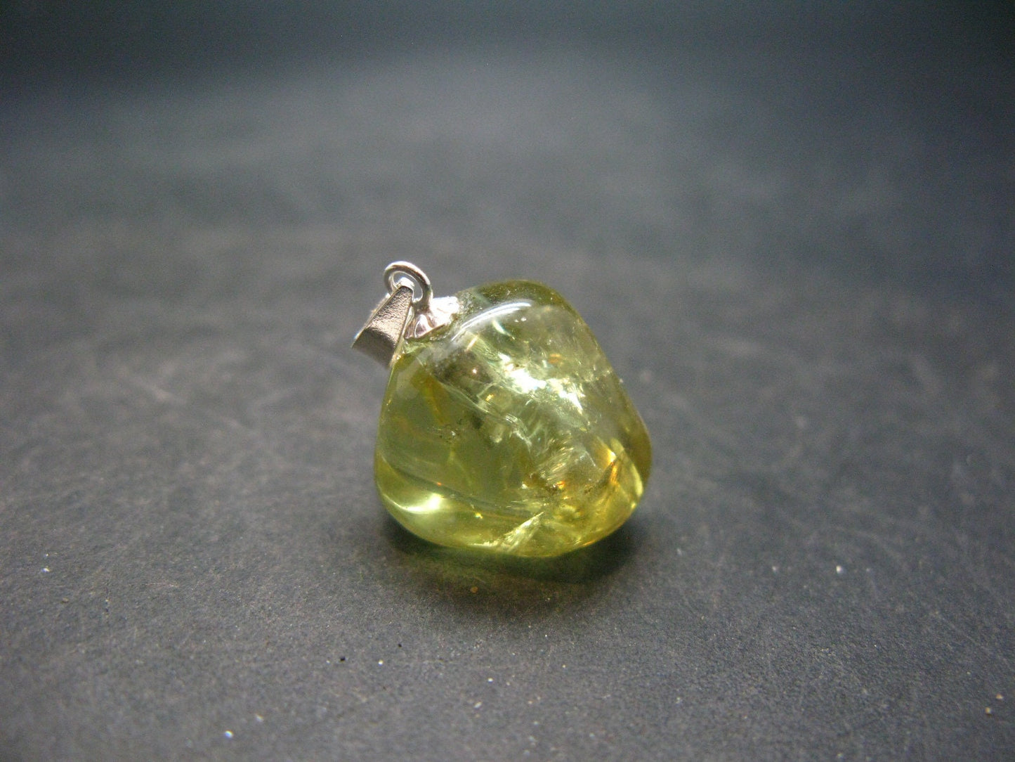 Large Gold Apatite Tumbled Pendant from Mexico - 5.70 Grams - 1.0"