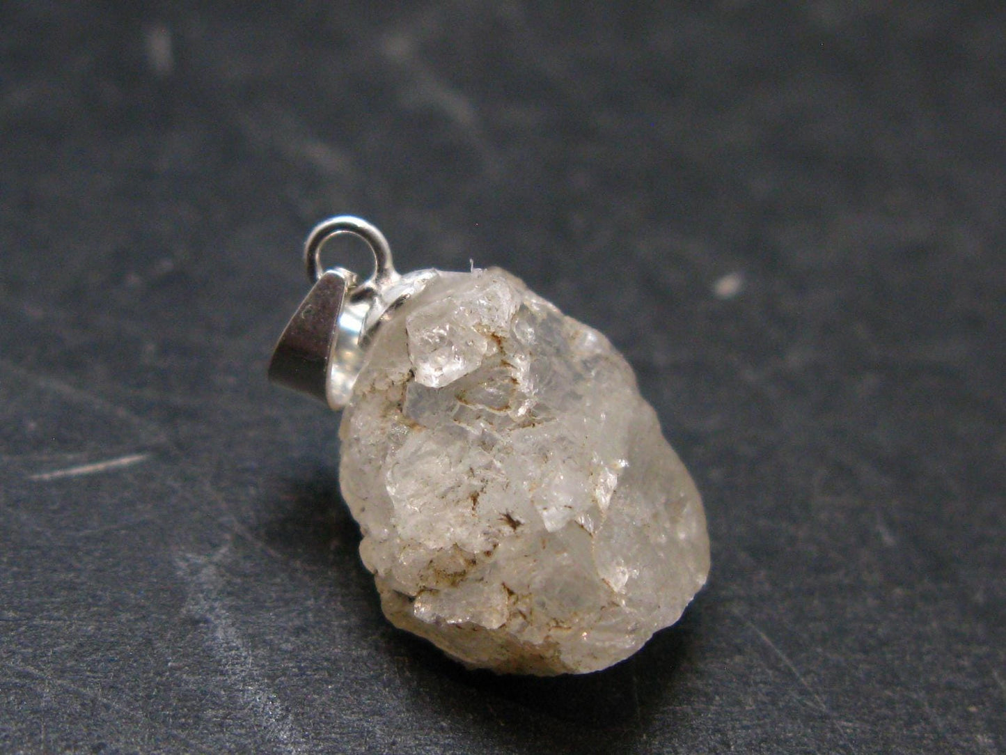 Phenakite Phenacite Silver Pendant from Burma Myanmar - 0.8 Inches - 1.84 Grams
