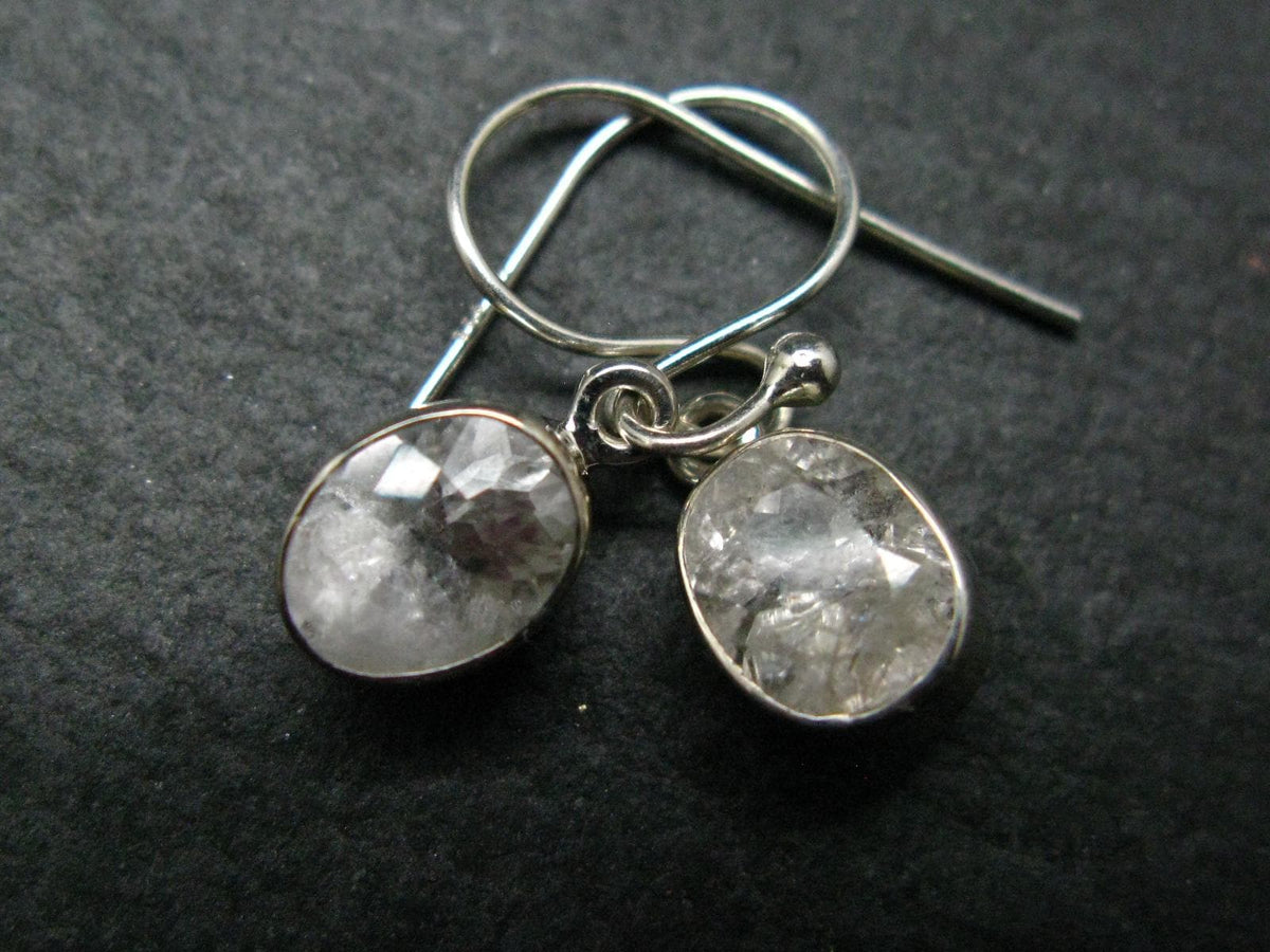 Phenakite Phenacite Silver Earrings From Russia - 2.81 Grams