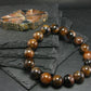 Andalusite Chiastolite Genuine Bracelet ~ 7 Inches ~ 10mm Round Beads