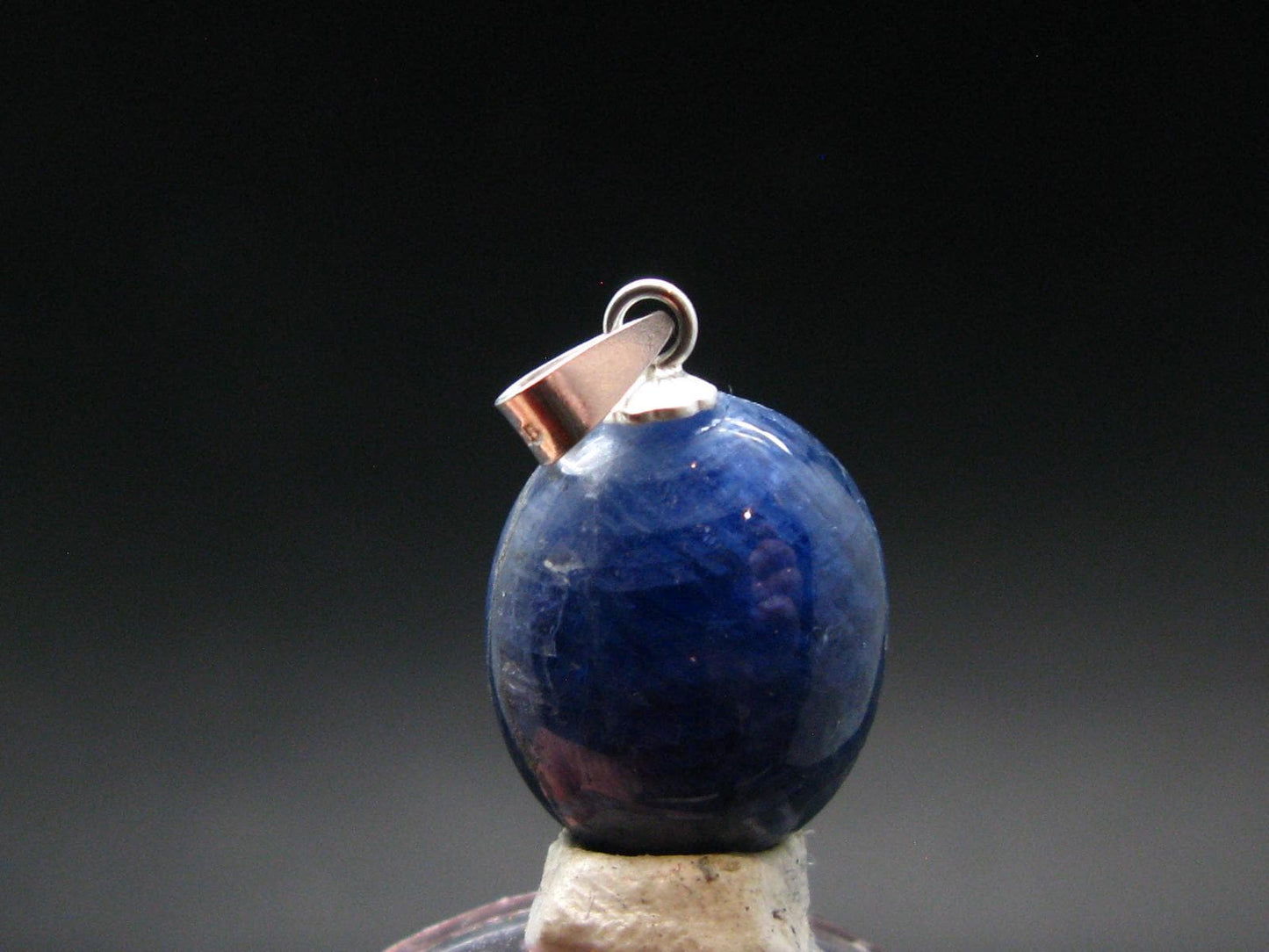 Gem Blue Sapphire Corundum Crystal Silver Pendant From Sri Lanka - 16.60 Carats
