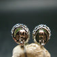 Natural Peridot (Olivine|) Stud Faceted Earrings In Sterling Silver from Pakistan - 0.7"