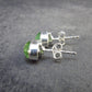 Tsavorite Gem Green Garnet Sterling Silver Earrings from Tanzania - 1.80 Grams