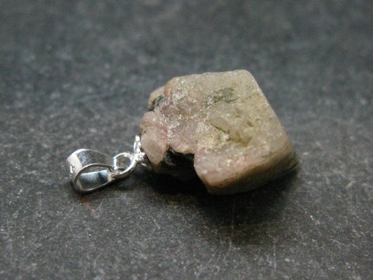 Phenakite Phenacite Crystal Silver Pendant From Brazil - 0.8" - 2.43 Grams