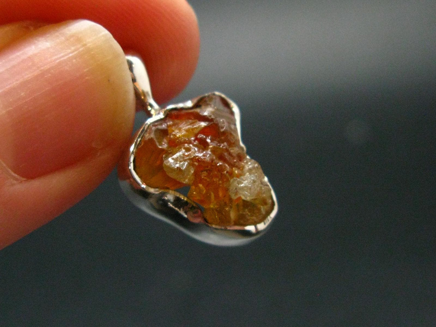 Zincite Zinkite Crystal 925 Silver Pendant From Poland - 0.9" - 3.64 Grams