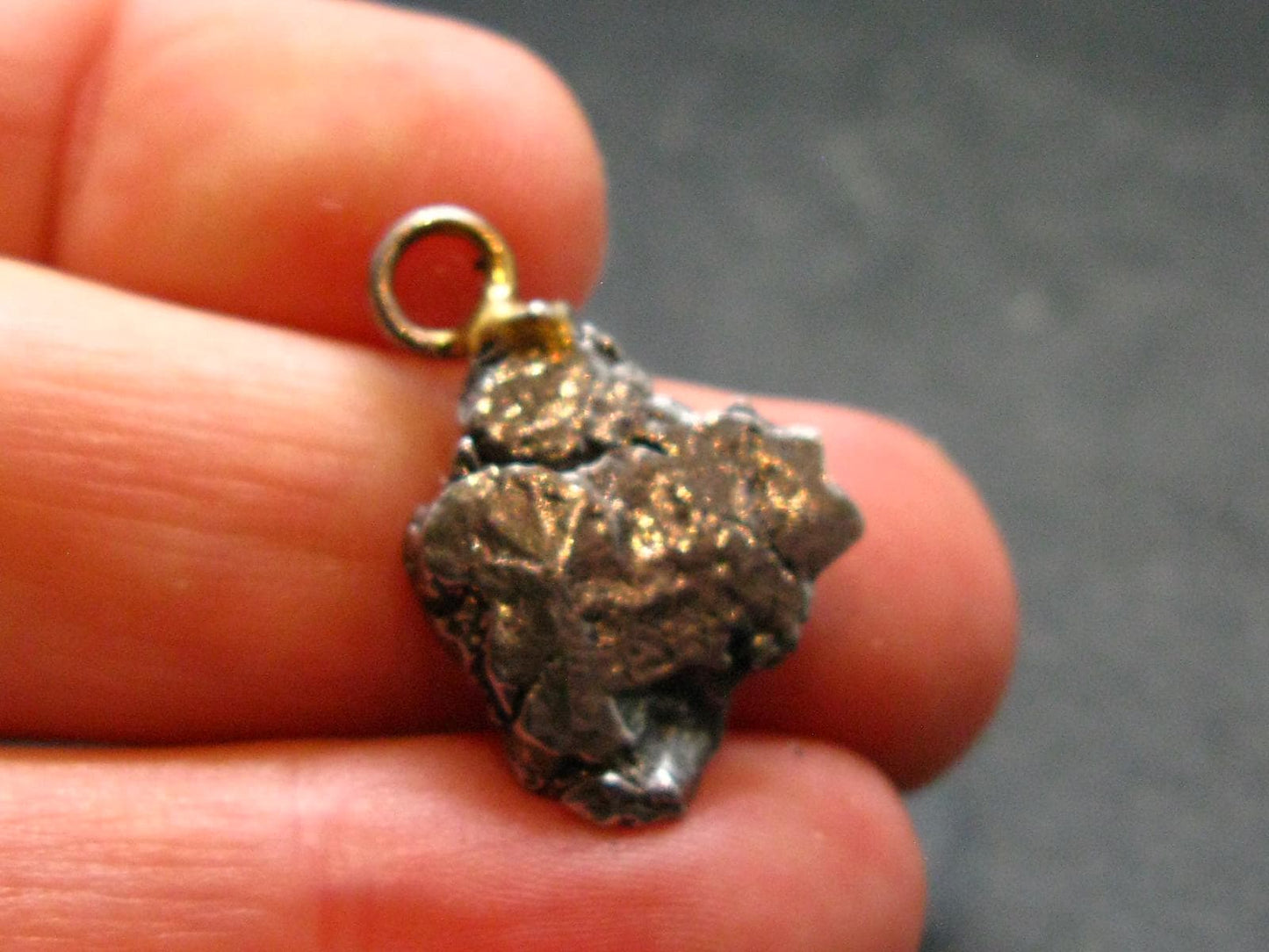 Large Campo Del Cielo Meteorite Pendant from Argentina - 0.7" - 3.0 Grams