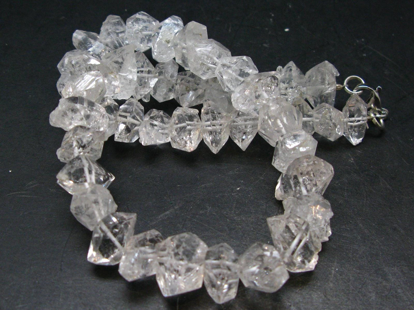 Herkimer Diamond Quartz Necklace From USA - 17"