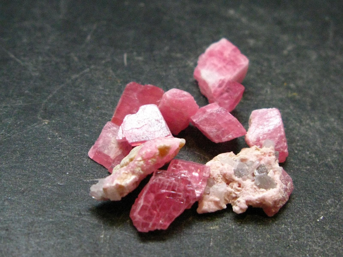 Lot of 10 Rhodochrosite Crystals From Colorado USA - 5.40 Grams