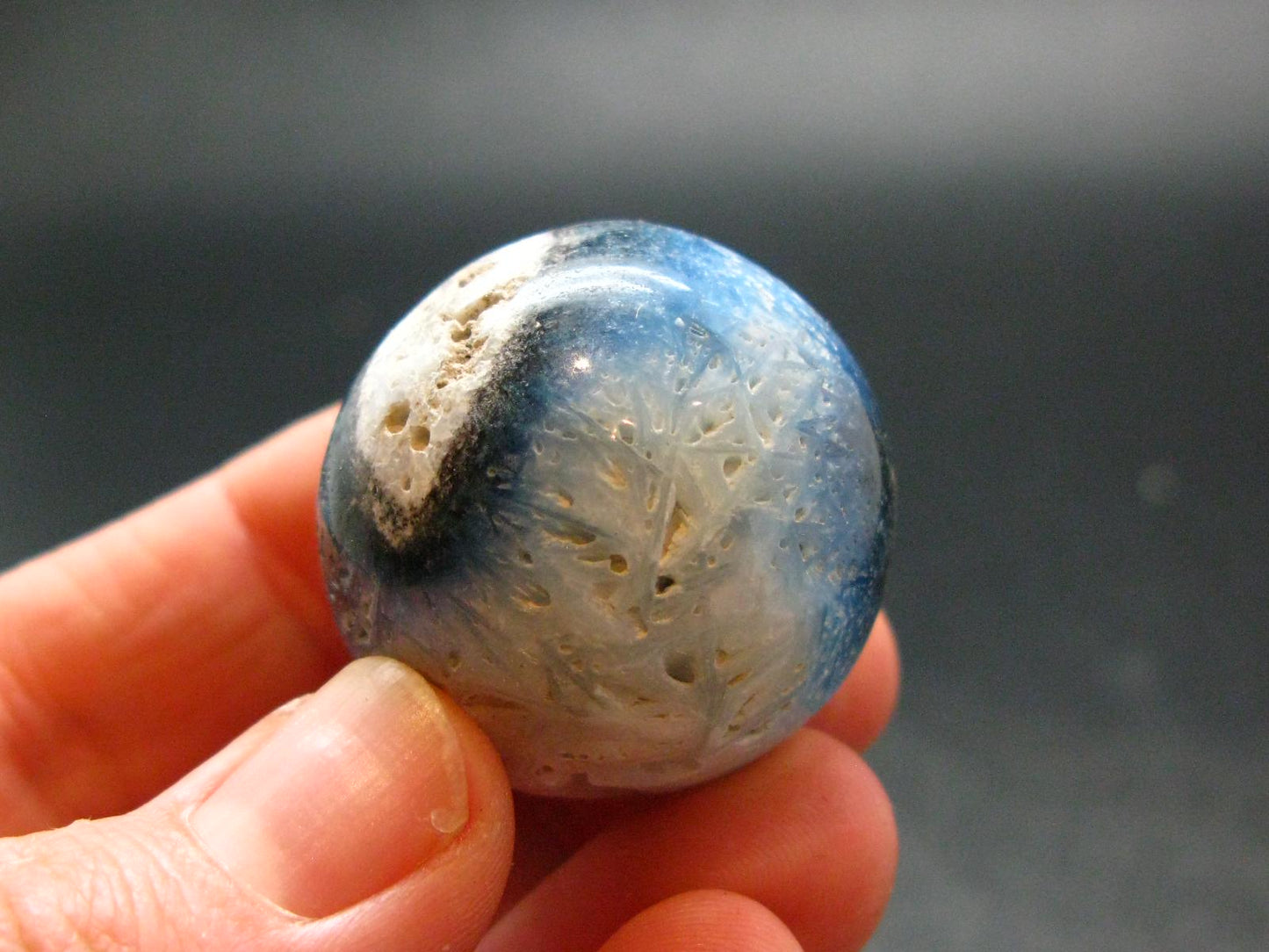 Blue Ice Glacierite Sphere from Indonesia - 1.2" - 38.07 Grams