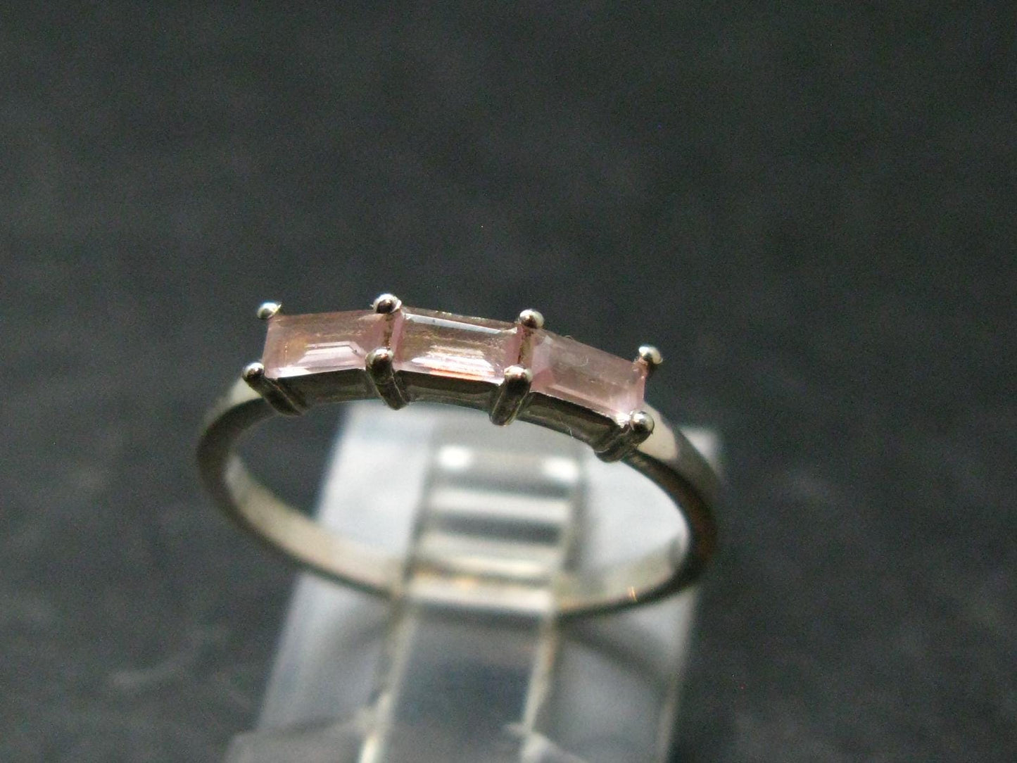 Natural Rose Quartz Ring from Brazil - 1.49 Grams - Size 6
