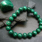 Malachite Genuine Bracelet ~ 7 Inches ~ 10mm Round Beads