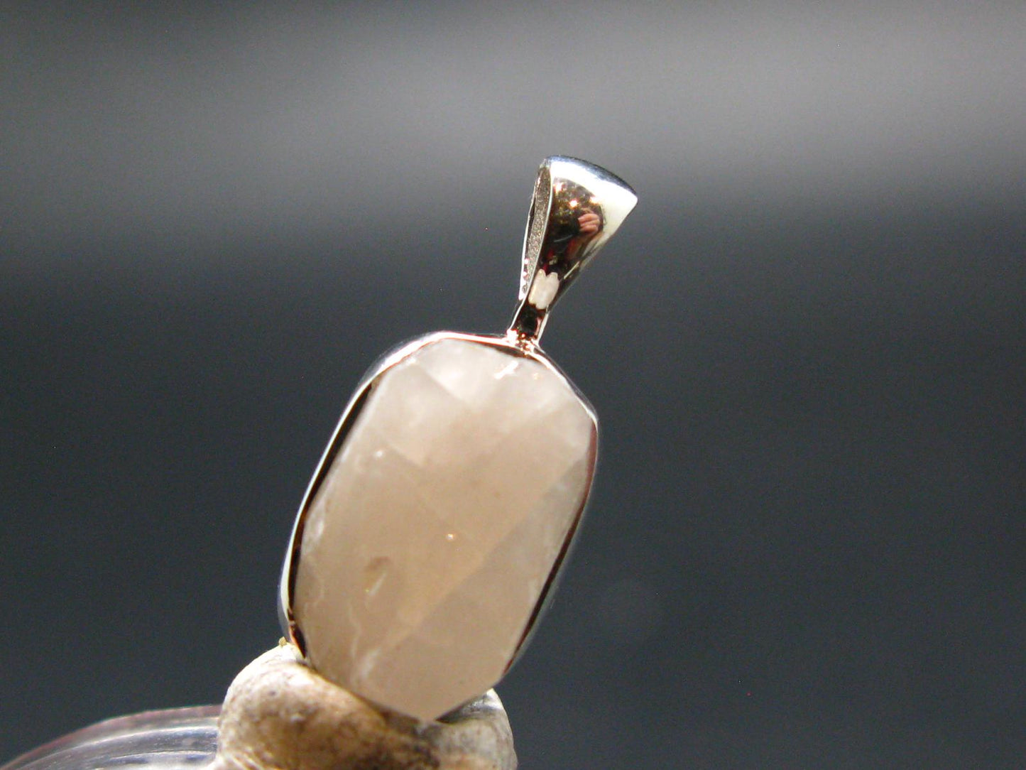 Phenakite Phenacite Silver Pendant from Nigeria - 0.7 Inches - 1.31 Grams