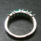 Emerald Faceted Silver Ring from Colombia - 3.42 Grams Total - Size 8