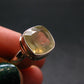 Libyan Desert Glass Tektite Sterling Silver Ring from Libya - Size 6 - 3.66 Grams