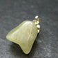 Rare Gemmy Yellowish-Green Brazilianite Terminated Crystal Silver Pendant From Brazil - 0.7" - 1.67 Grams