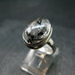 Natural Tourmaline in Quartz 925 Silver Ring From Brazil - 5.38 Grams - Size 5