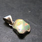 Opal Sterling Silver Pendant From Ethiopia - 0.8" - 1.6 Grams