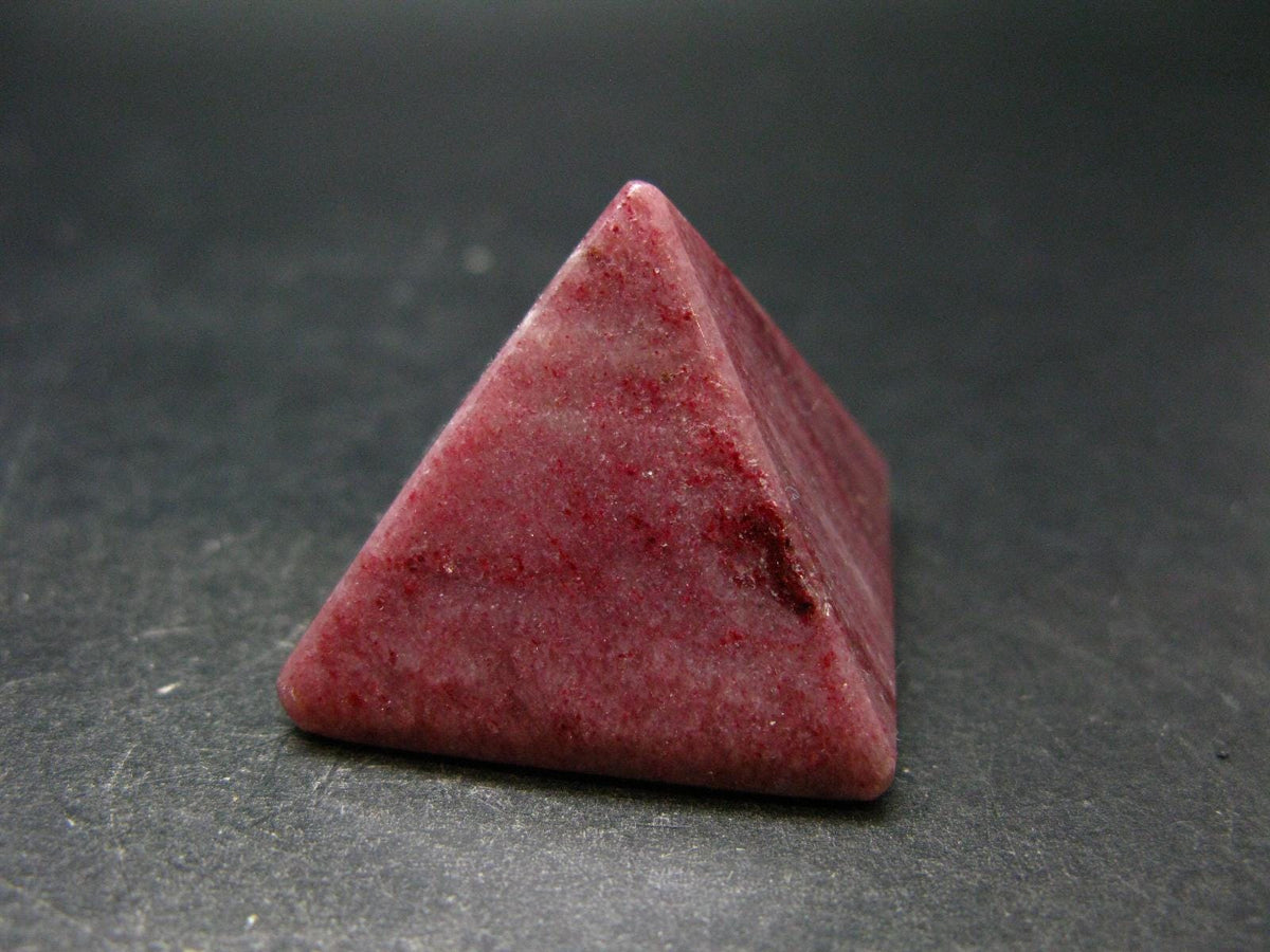Rare Red Thulite Pyramid From Norway - 1.0" - 35.40 Grams