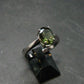 Moldavite Tektite Silver Ring from Czech Republic - Size 8 - 3.08 Grams