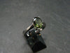 Moldavite Tektite Silver Ring from Czech Republic - Size 8 - 3.08 Grams