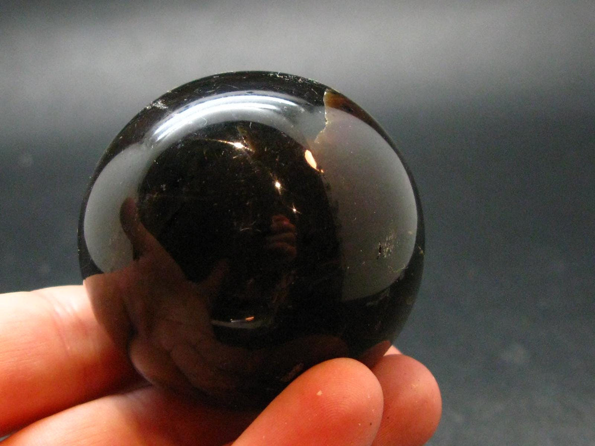 Rare Blue Amber Ball Sphere Fluorescent From Indonesia - 1.8" - 55.75 Grams