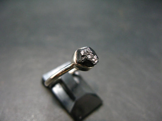 Terminated Brookite Crystal Silver Ring From Arkansas - Size 7 - 2.04 Grams