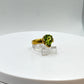 Trillion Cut Peridot Ring | Gold-Plated Sterling Silver, Size 7