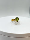 Trillion Cut Peridot Ring | Gold-Plated Sterling Silver, Size 7