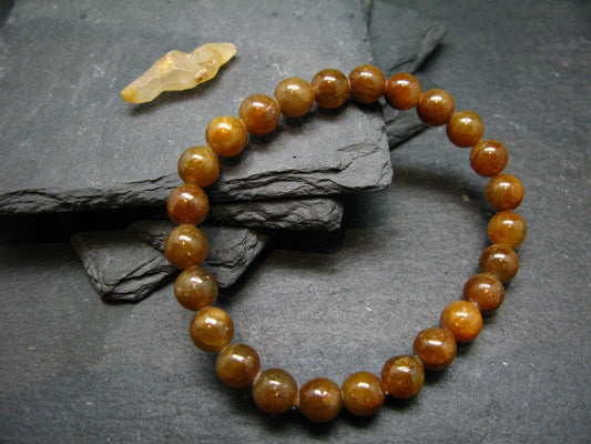 AAA Grade Gem Yellow Sapphire Genuine Bracelet ~ 7 Inches ~ 8mm Round Beads
