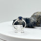 Blue Sapphire Sterling Silver Bezel Ring: Minimalist September Birthstone, Size 7