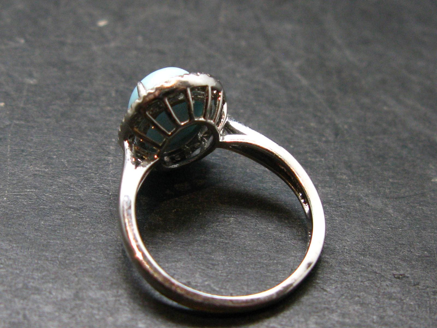 Larimar AAA Quality Sterling Silver Ring - Size 6 - 2.94 Grams