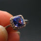 Tanzanite (Zoisite) Sterling Silver Ring - 2.09 Grams - Size 7