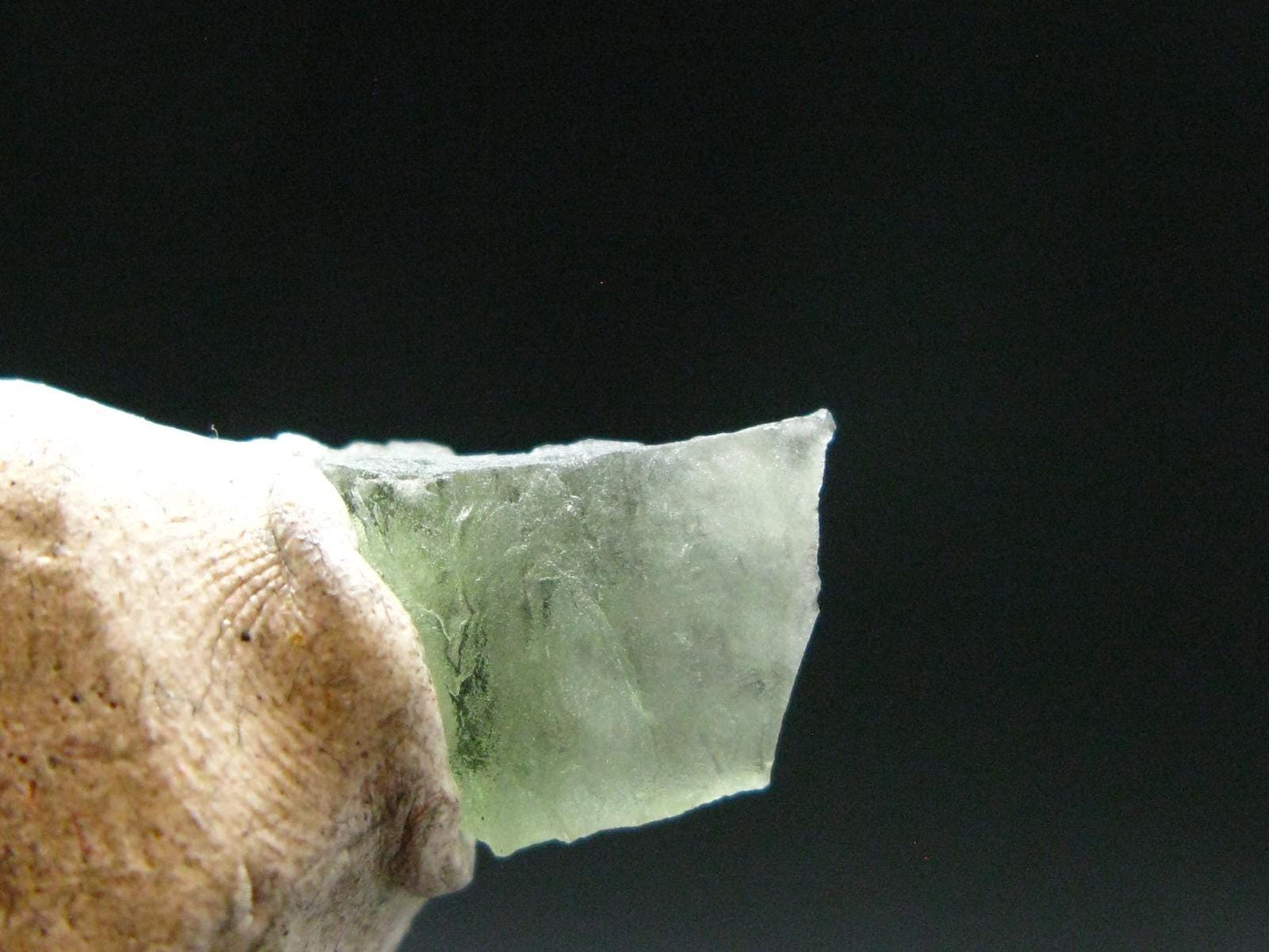 Moldavite Tektite Raw Piece from Czech Republic - 0.5" - 3.0 Carats - 0.58 Grams