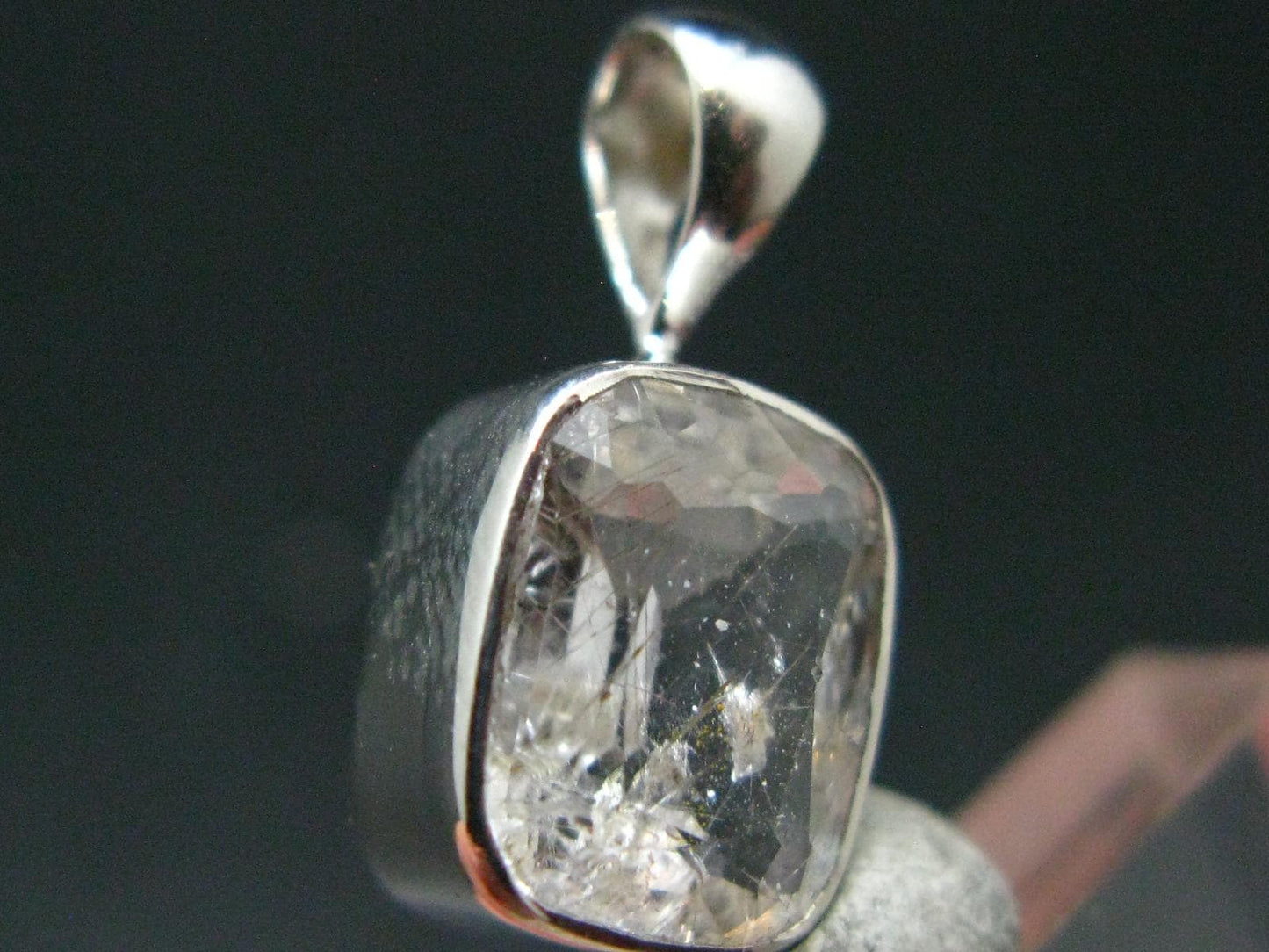 Gem Phenakite Phenacite 2.29 Carats Facetted Pendant from Russia - 1.43 Grams - 0.7"