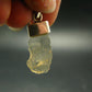 Gem Libyan Desert Glass Tektite Free Form Pendant Sterling Silver from Libya - 1.3" - 2.0 Grams