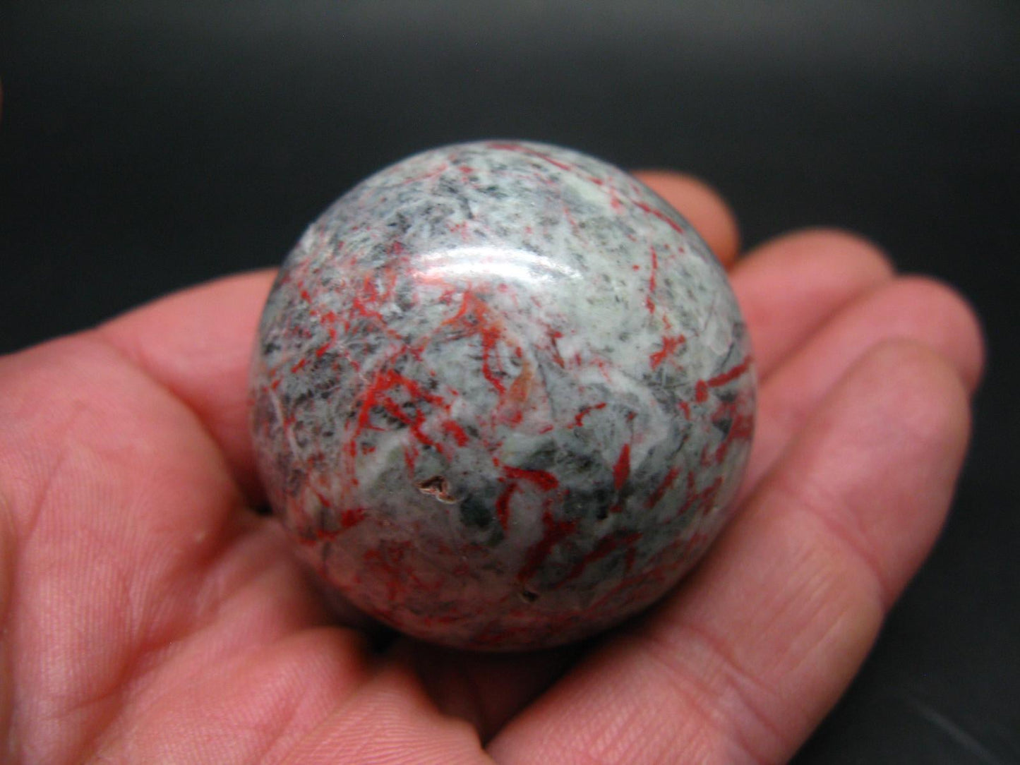 Cinnabar Sphere Ball from Russia - 128.2 Grams - 1.7"