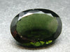 Moldavite Tektite Gem Cut Facetted Stone from Czech Republic - 19.50 Carats - 23x17mm