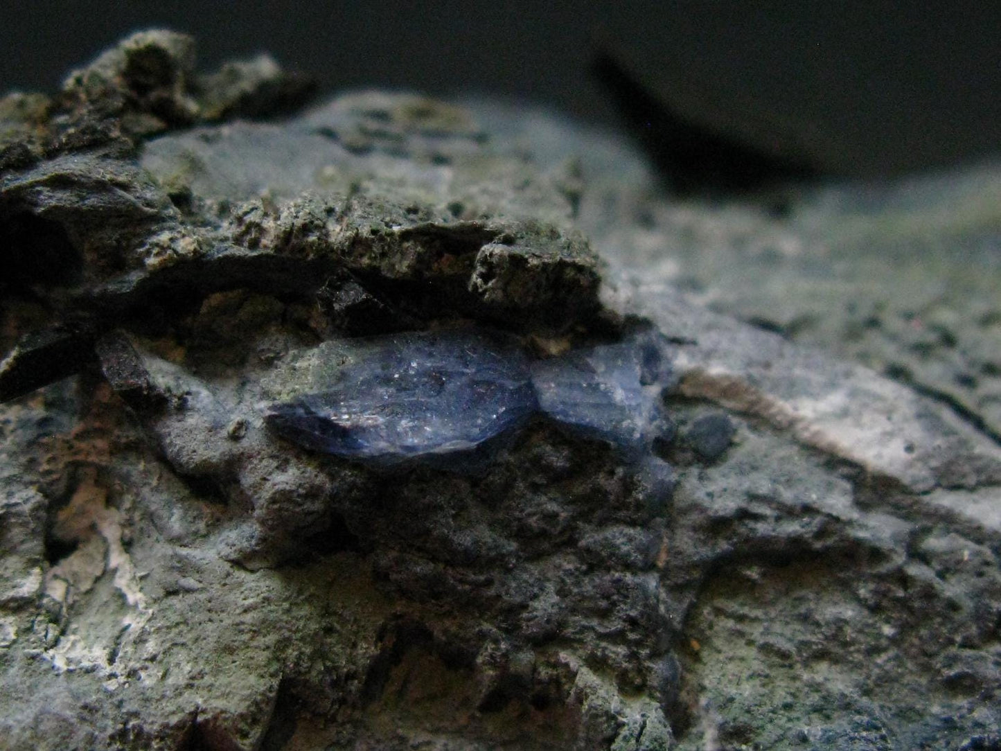 Benitoite and Neptunite on Natrolite Cluster From California - 3.5" - 50.05 Grams