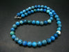 Chrysocolla & Shattuckite Necklace From Namibia - 18" - 8mm Beads