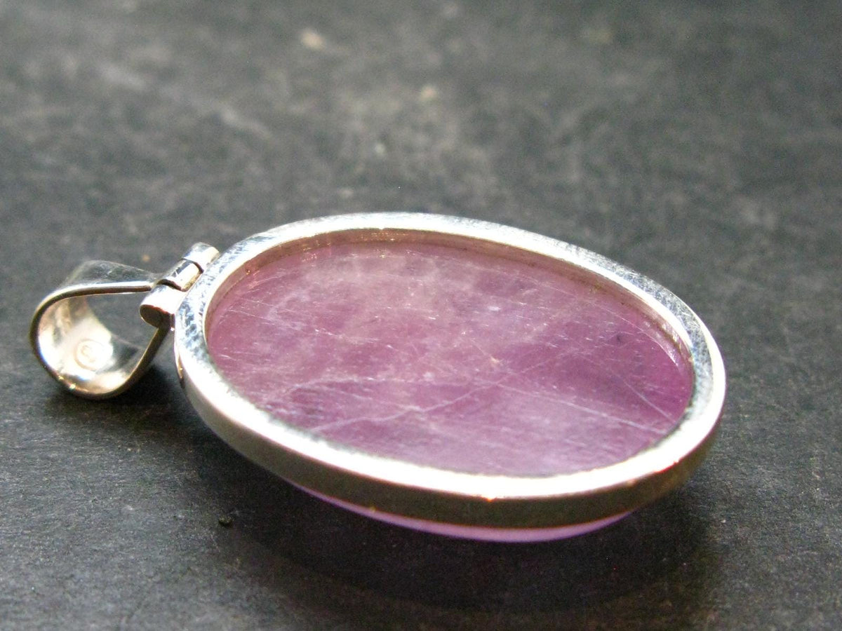 Gem Kunzite Silver Pendant From Brazil - 1.4"