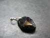 Black Tourmaline Schorl Silver Pendant From Brazil - 1.3"