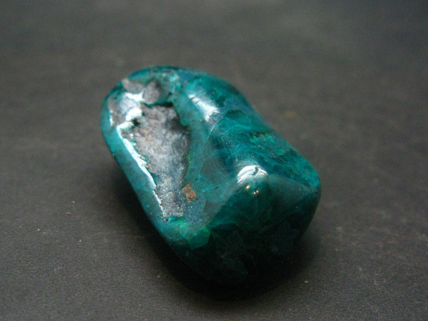 Very Nice Tumbled Dioptase Stone from Congo - 1.4" - 20.23 Grams