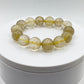 Golden Rutilated Quartz Bead Bracelet – Natural Gemstone Stretch Jewelry